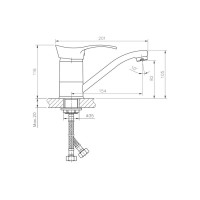 Смеситель для раковины Haiba HB4501-2, хром