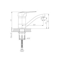 Смеситель для раковины Haiba HB4504-2, хром