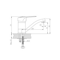 Смеситель для раковины Haiba HB4504, хром