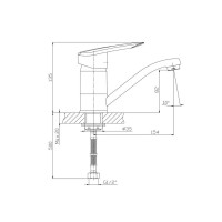 Смеситель для раковины Haiba HB4507-2, хром