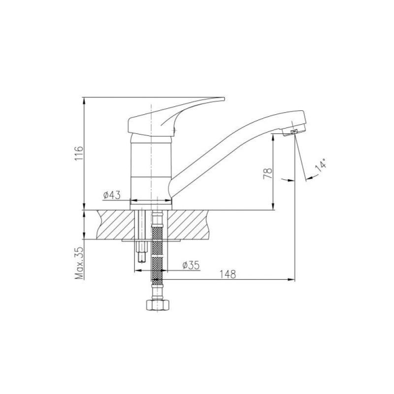 Смеситель для раковины Haiba HB4513-1