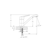 Смеситель для раковины Haiba HB4516, хром