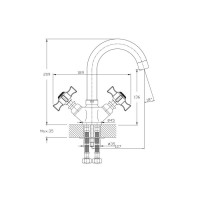 Смеситель для раковины Haiba HB4524, хром