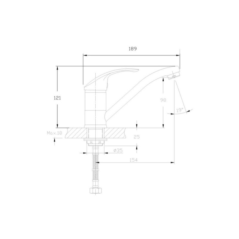 Смеситель для раковины Haiba HB4536-2, хром