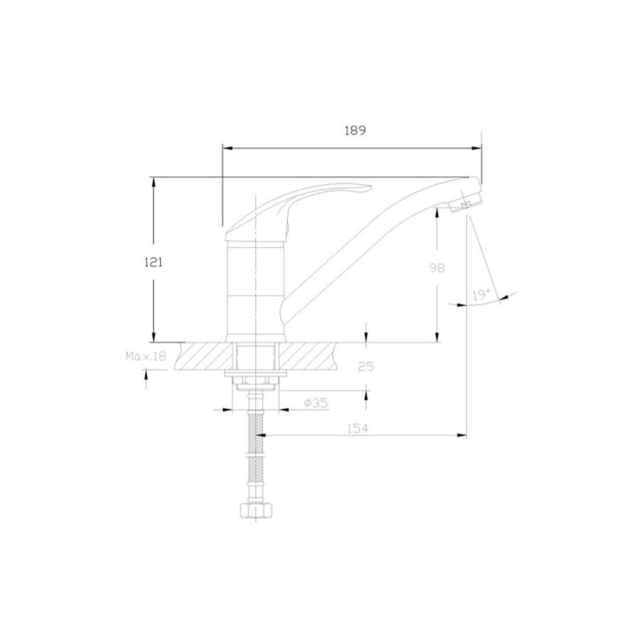 Смеситель для раковины Haiba HB4536-2, хром