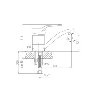 Смеситель для раковины Haiba HB4563, хром