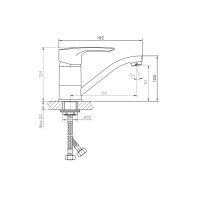Смеситель для раковины Haiba HB4566-2, хром