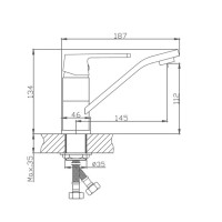 Смеситель для кухни Haiba HB45804-2, белый/хром