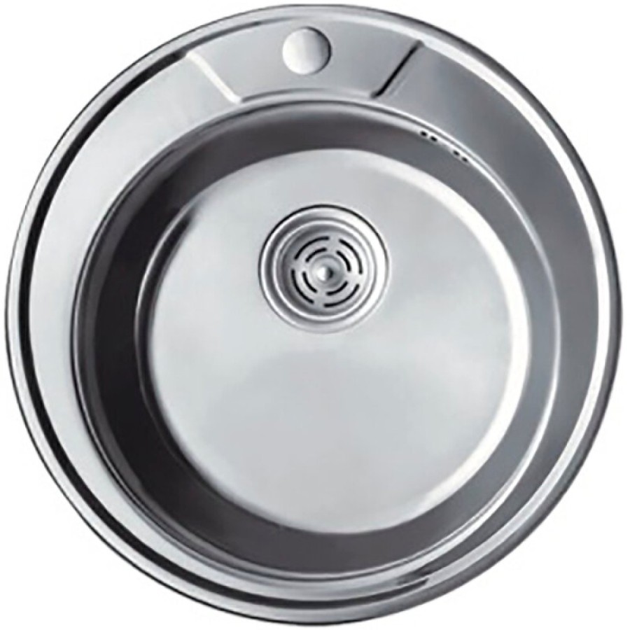 Мойка кухонная Haiba, 49 х 49 х 18 см, полированная сталь, HB490