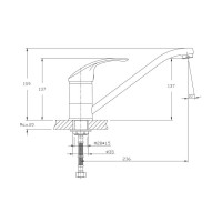 Смеситель для кухни Haiba HB4921-7, чёрный