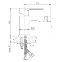 Смеситель для биде Haiba, белый/хром, HB50505-8