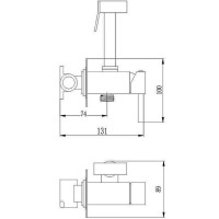 Гигиенический душ Haiba, HB5512-4, со смесителем, бронза