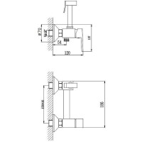 Гигиенический душ Haiba, HB5513-4, со смесителем, бронза