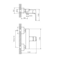 Гигиенический душ Haiba, HB55176, со смесителем, хром