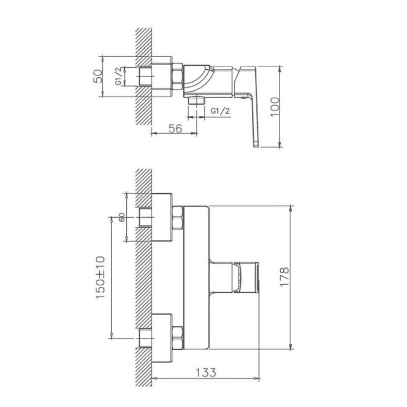Гигиенический душ Haiba, HB55176, со смесителем, хром