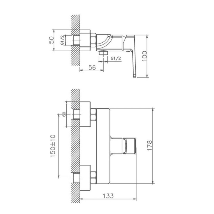 Гигиенический душ Haiba, HB55176, со смесителем, хром