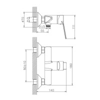 Гигиенический душ Haiba, со смесителем, хром, HB55559