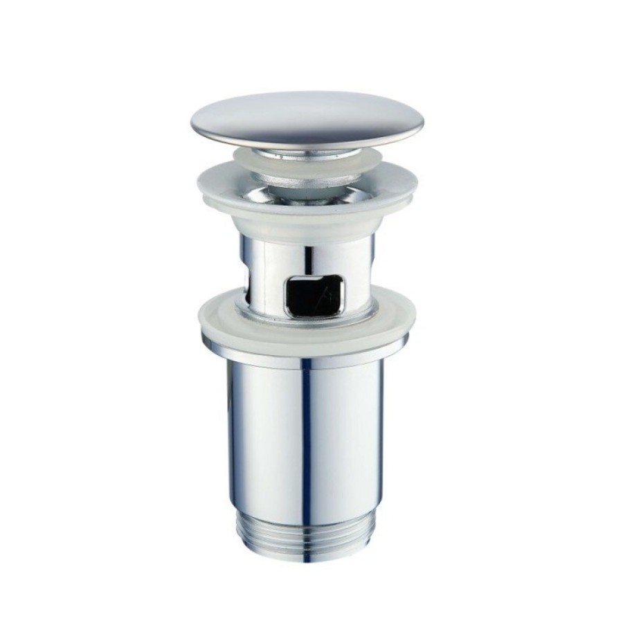 Донный клапан Haiba, для раковины, с переливом, click-clack, хром, HB65-3