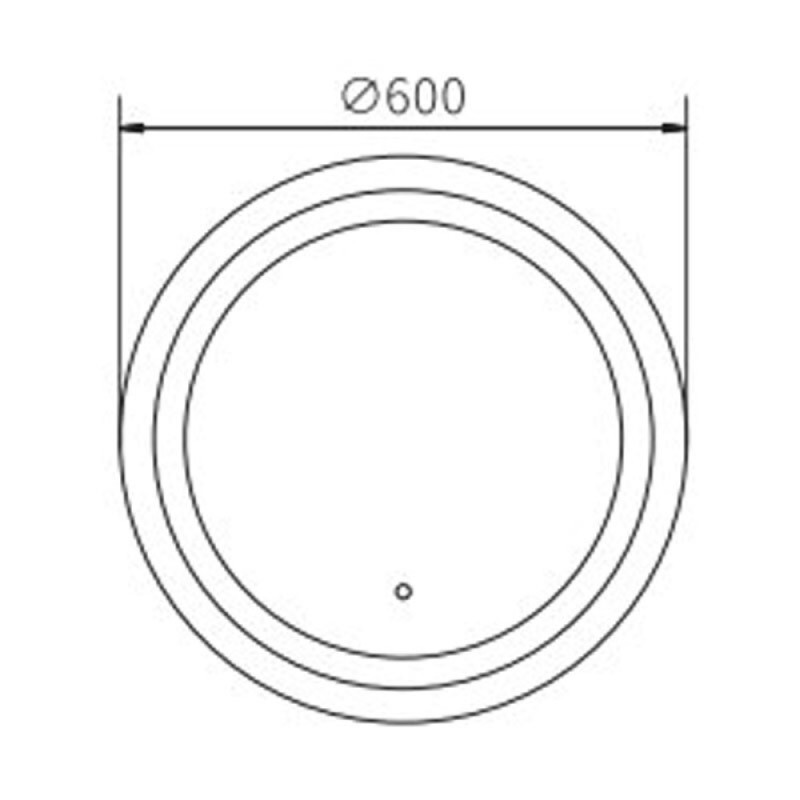 Зеркало Haiba, 60 х 60 см, с LED-подсветкой по периметру, HB662