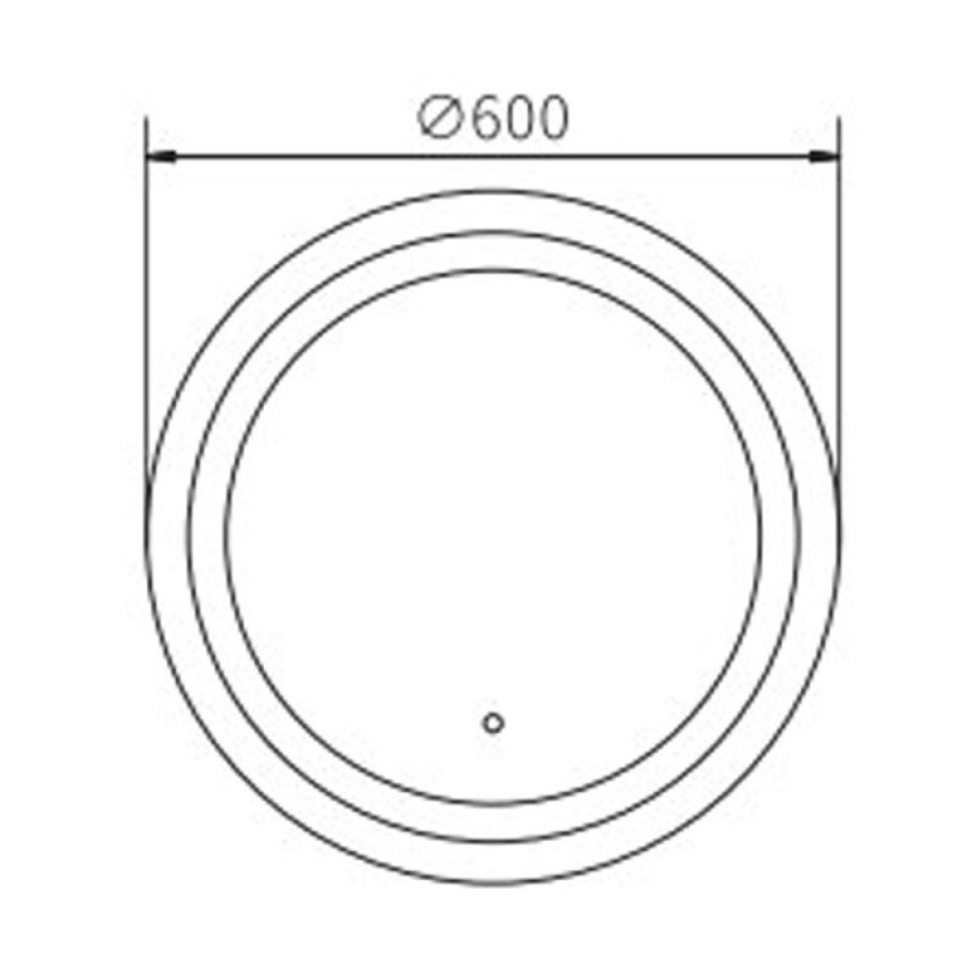Зеркало Haiba, 60 х 60 см, с LED-подсветкой по периметру, HB662
