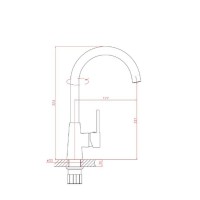 Смеситель для кухни Haiba HB70074, хром