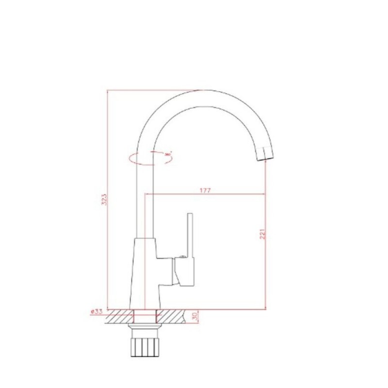 Смеситель для кухни Haiba HB70074, хром