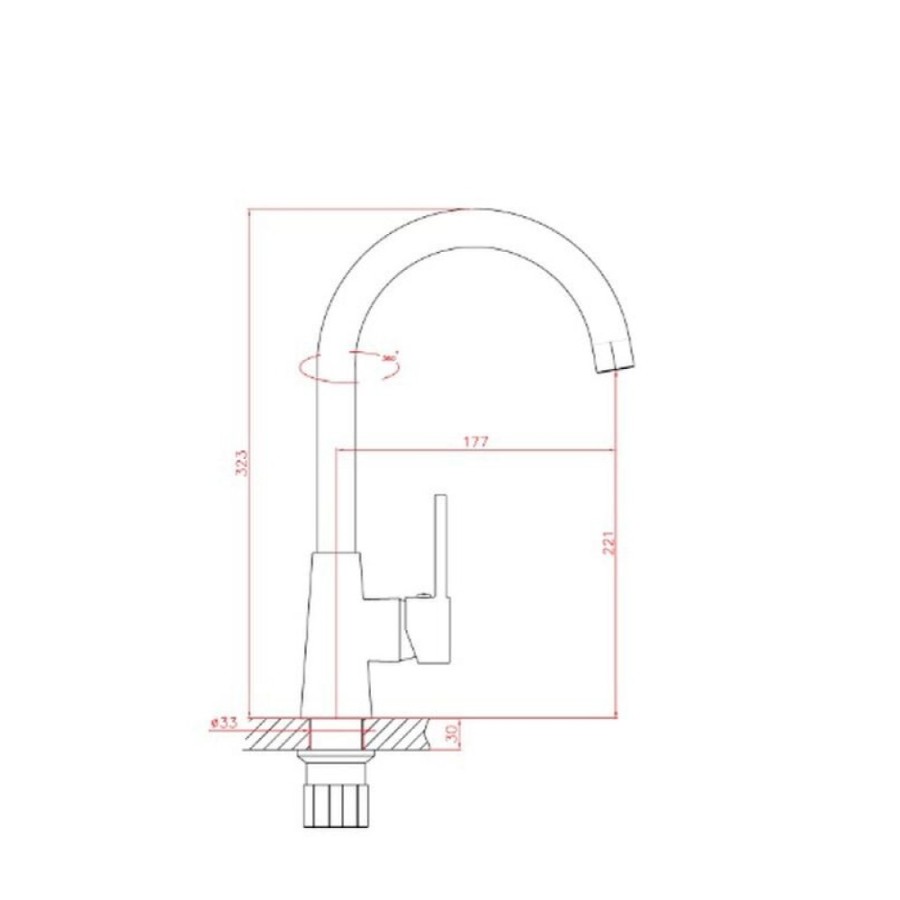 Смеситель для кухни Haiba HB70074, хром