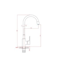Смеситель для кухни Haiba HB70113-8 с гибким изливом, белый/хром