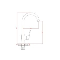 Смеситель для кухни Haiba HB70165, хром