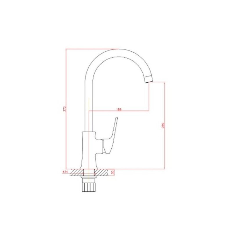 Смеситель для кухни Haiba HB70165, хром