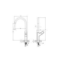 Смеситель для кухни Haiba HB70577, хром