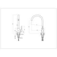 Смеситель для кухни Haiba HB72304-3, сталь