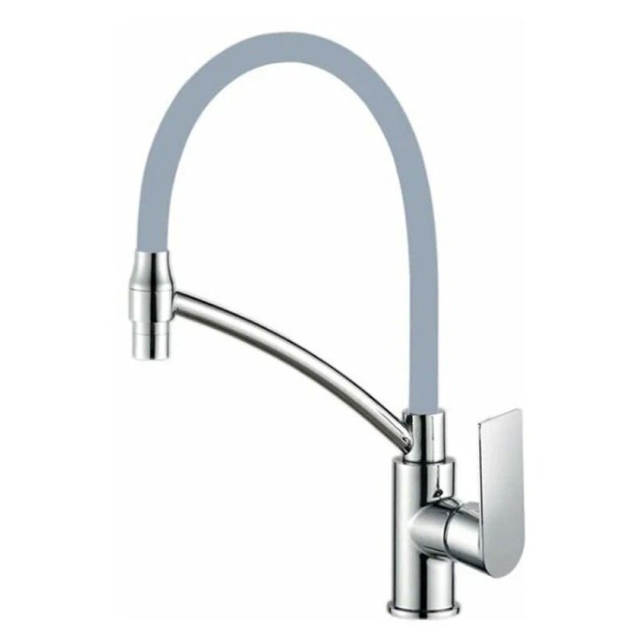 Смеситель для кухонной мойки Haiba, гибкий излив, хром, HB72505