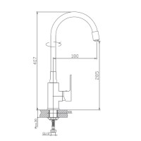 Смеситель для кухни Haiba HB73505-8 с гибким изливом, белый/хром