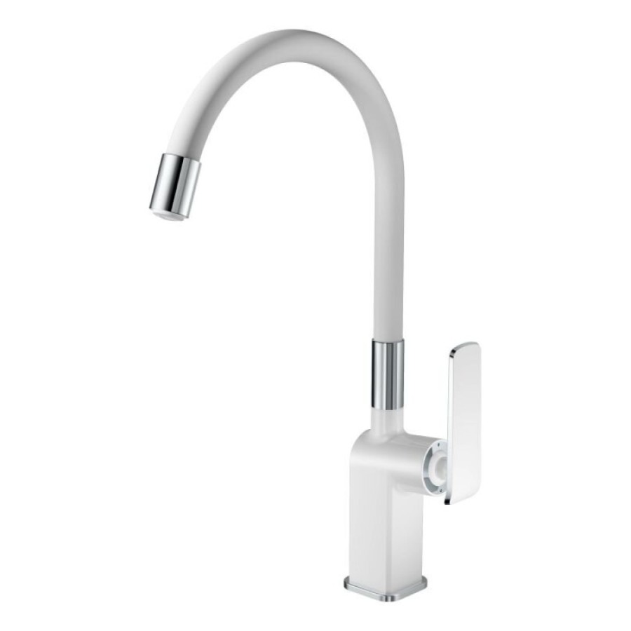 Смеситель для кухни Haiba HB73548-8, белый/хром