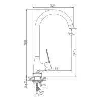 Смеситель для кухни Haiba HB73557-8, белый/хром