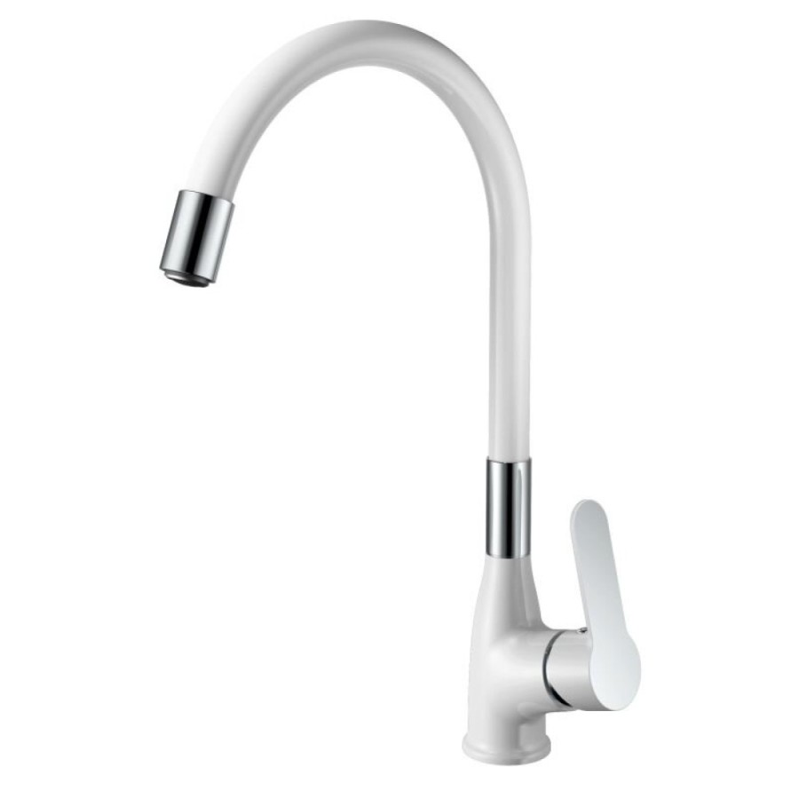 Смеситель для кухни Haiba HB73557-8, белый/хром