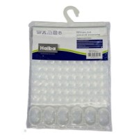 Штора для ванной Haiba 180 х 200 см, 3D-эффект, белая, HB75101-1