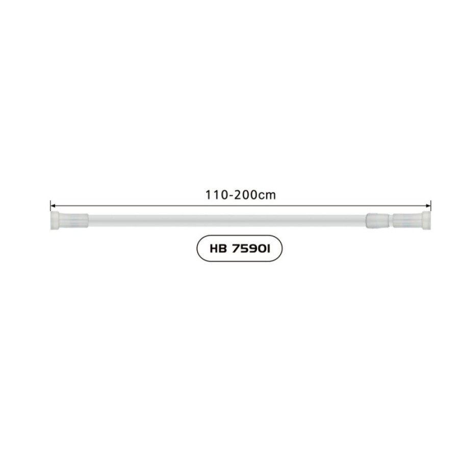 Карниз для ванной комнаты Haiba 110-200 см, прямой, HB75901