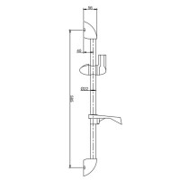 Душевая штанга Haiba, хром, HB8001
