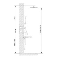 Душевая система Haiba HB81088-3, хром