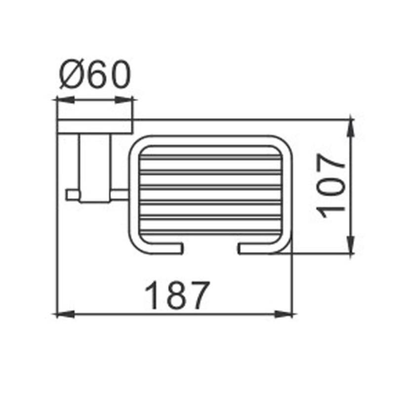 Полка с держателем Haiba, нержавеющая сталь, HB8302-1