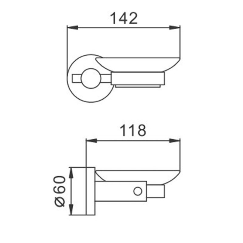 Мыльница с держателем Haiba, нержавеющая сталь, HB8302