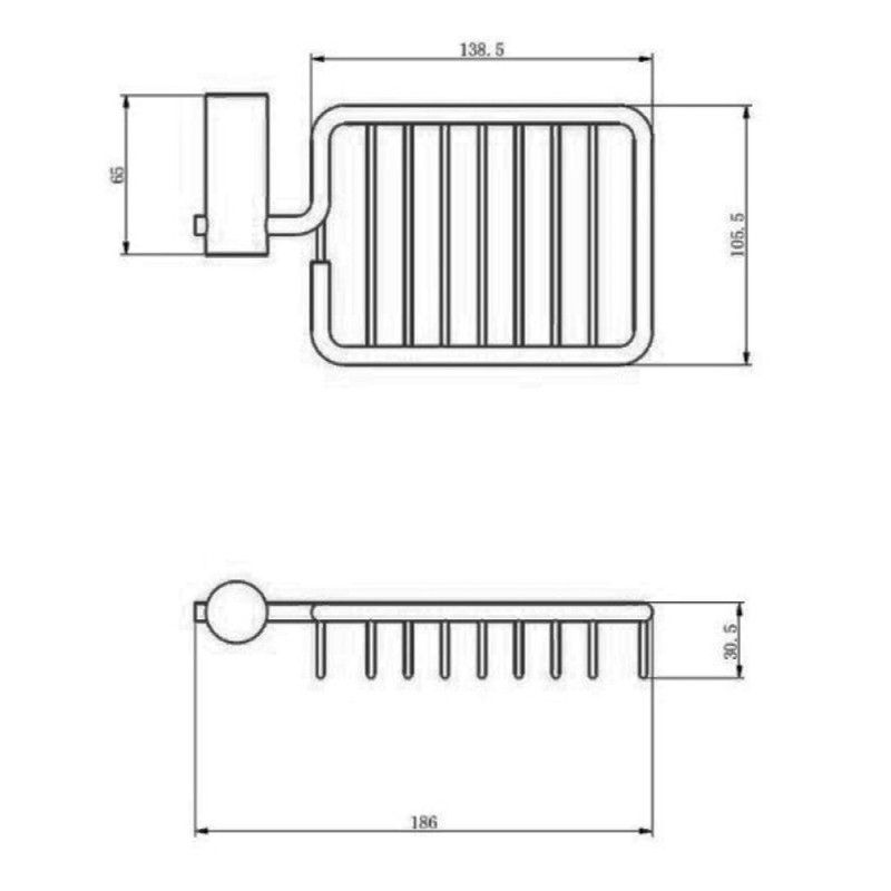 Полка с держателем Haiba, нержавеющая сталь, HB8402-1