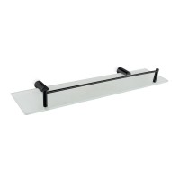 Полка стеклянная с держателем Haiba, черная, HB8407-7