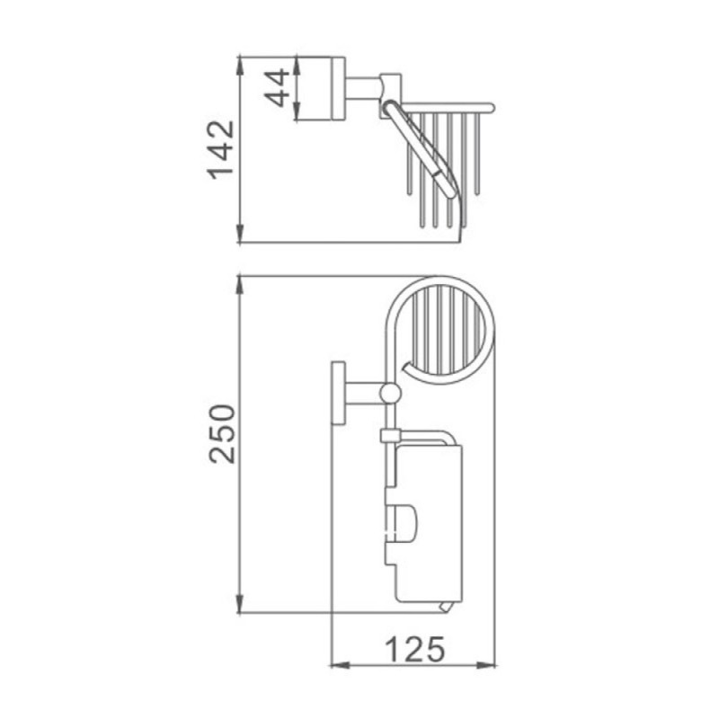 Держатель туалетной бумаги и дезодоранта Haiba, хром, HB8603-1