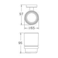 Стакан для щеток с держателем Haiba, хром, HB8606