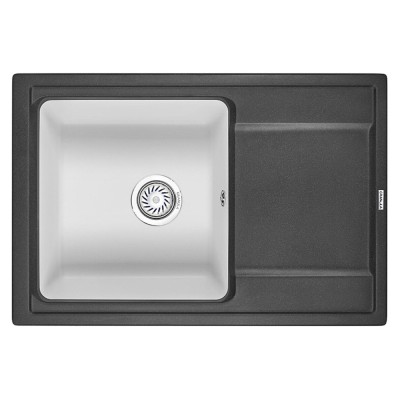 Кухонная мойка Granula HI-74 7401blwh, черный-арктик