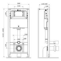 Инсталляция Am.Pm Pro I012704 для подвесного унитаза