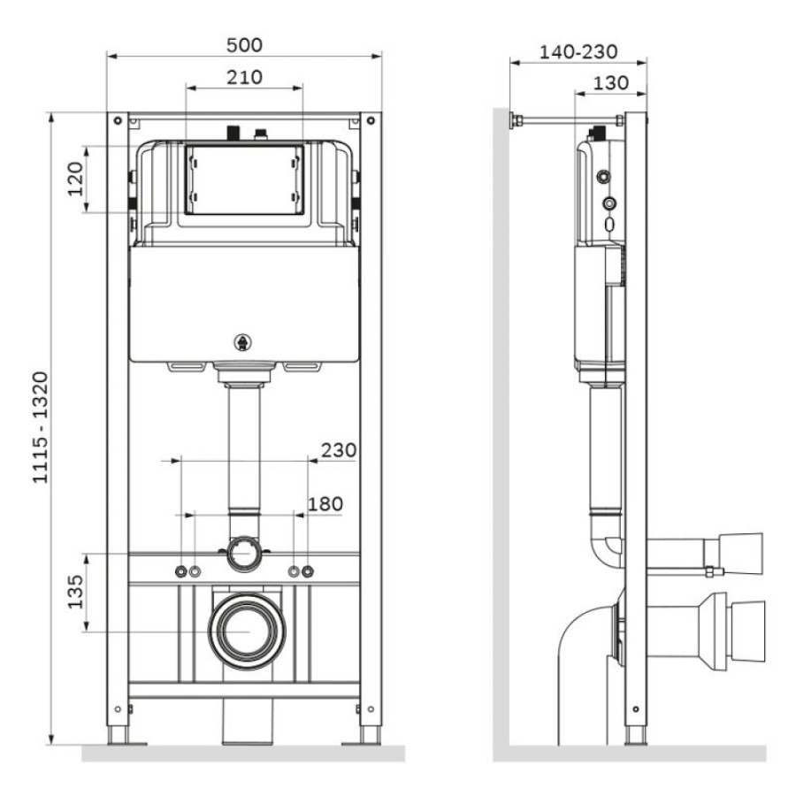 Инсталляция Am.Pm Pro I012704 для подвесного унитаза